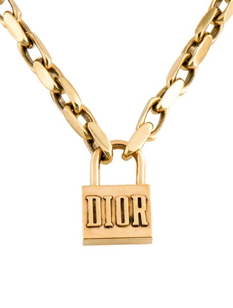 Dior lock necklace